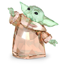 Swarovski Star Wars Mandalorian The Child Ornament - Green & Gold Crystals, 251 Facets, Collectible 5583201