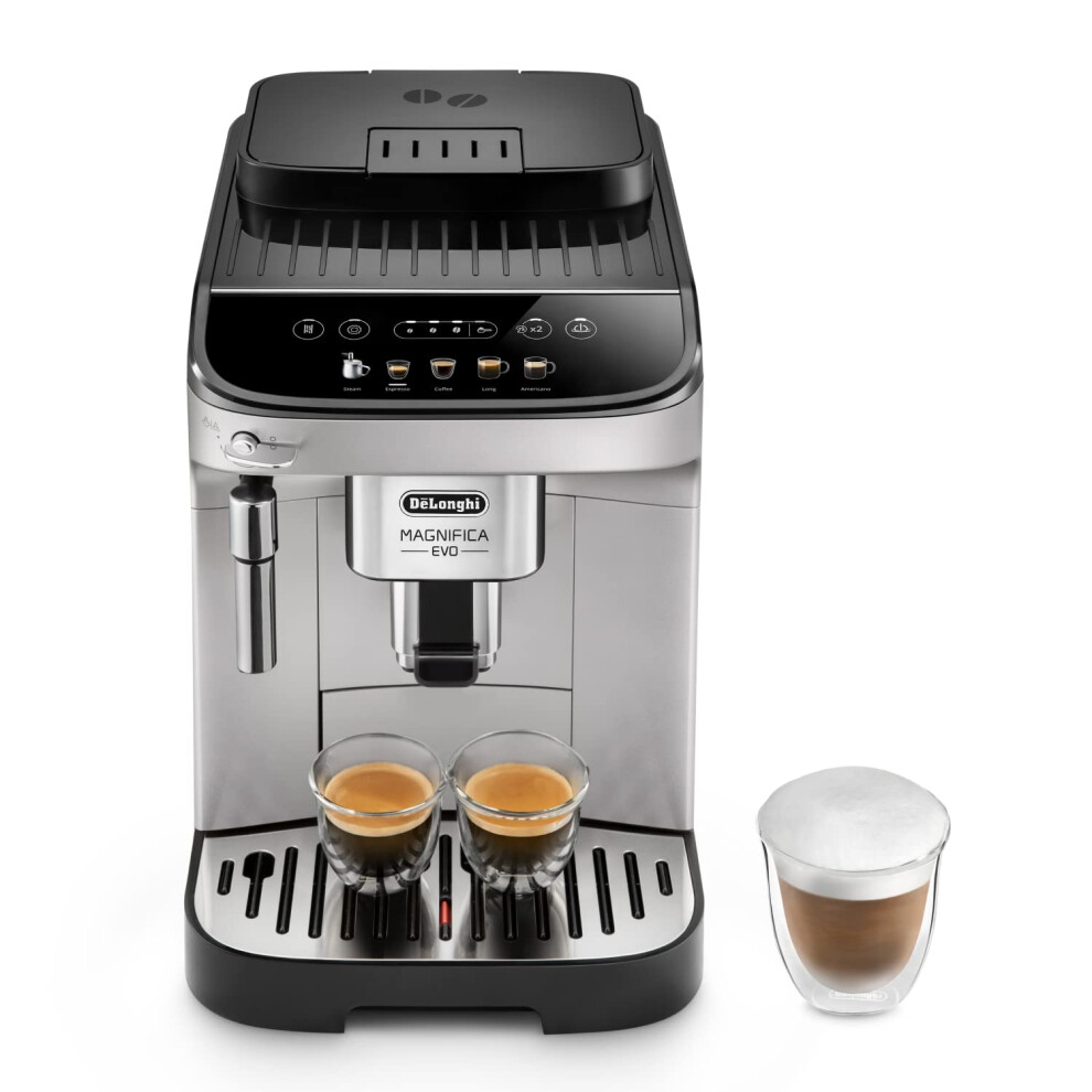 De'Longhi Magnifica Evo, Bean to Cup Coffee and Cappuccino Maker, ECAM292.33.SB, Silver