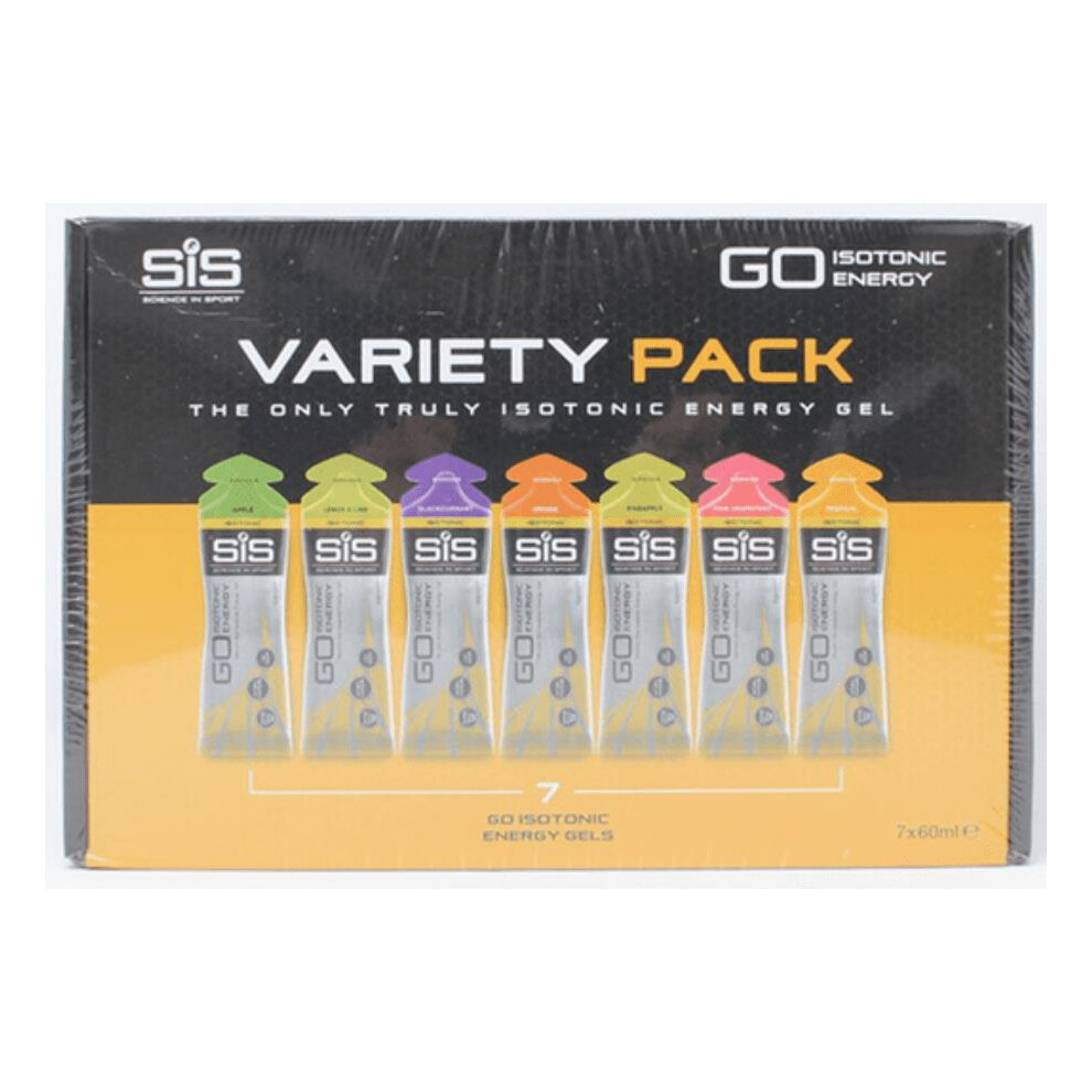 SIS GO Isotonic Energy Gel Variety Pack 60ml Sachets- 2 x Pack of 7