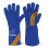 BEESWIFT CAT2 HIGH QUALITY WELDERS GAUNTLET GLOVES 16" BLUE 1