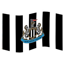 Newcastle United Stripe Flag Black White 5 x 3