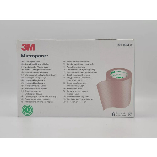 3M Micropore TAN 5cm Box of 6 - REF: 1533-2 2