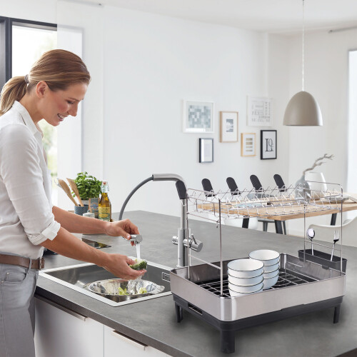 2 Tier Schotel Rack Bord Cup Drogen Afdruiprek Houder
