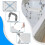 Shower Chair, 6 Positions Adjustable Bathtub Shower Stool for Elderly 4