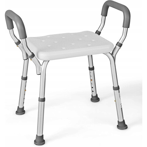 Shower Chair, 6 Positions Adjustable Bathtub Shower Stool for Elderly