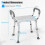 Shower Chair, 6 Positions Adjustable Bathtub Shower Stool for Elderly 5
