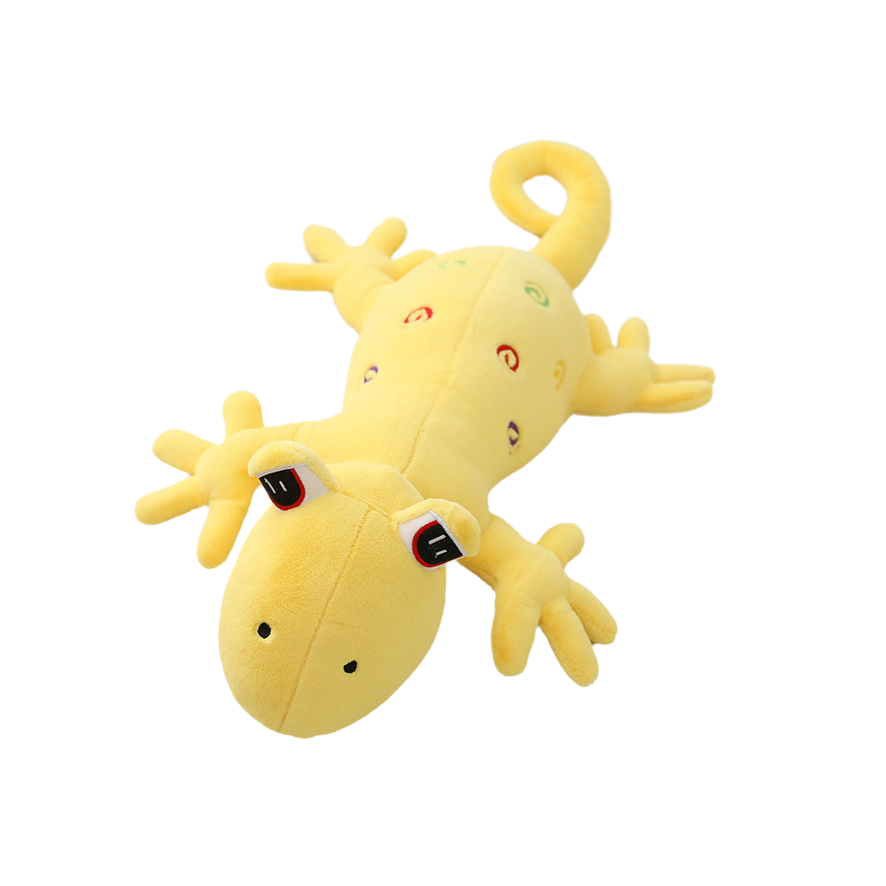 (Yellow, 60cm/23.62in) Plush Toy Gecko Stuffed Animal Huggable Pillow For Kids Gift Pp Cotton Filling
