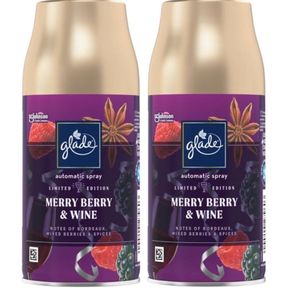 2 x Glade Automatic Spray Refill 269ml - Merry Berry & Wine