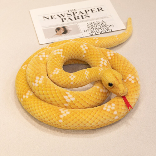 (Yellow Anaconda, 200cm/78.74in) Plush Snakes Giant Toy Simulated ...
