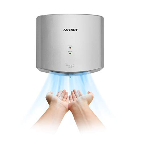 anydry 2630S Compact Hand Dryer Automatic High Speed Electric Hand Dryer,Commercial or Household,Hand Dryer for Toilets.(White)