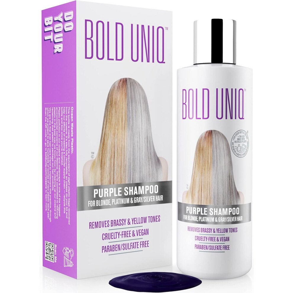 Bold Uniq Purple Shampoo for Blonde Hair - Toning Shampoo for Blonde