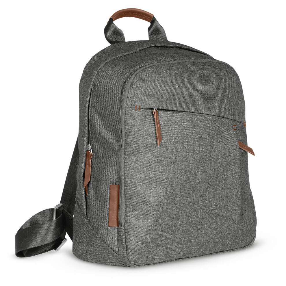 Uppababy Changing Backpack - Greyson (Chacoal Melange/Saddle Leather)