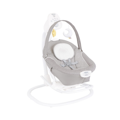 Graco Graco SoftSway 2-in-1 Smart Swing & Rocker with silent magentic motion technology, Suitable from birth to approx. 6 months (9 kg)), Starlight fashion