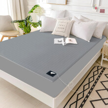 Grounding Fitted Sheet, Grounding Sheet Conductive Sheet with Silver Fiber Therapy for Better Sleep Reduce Stress Pain (Grey, King(60 * 80 * 14 inch))
