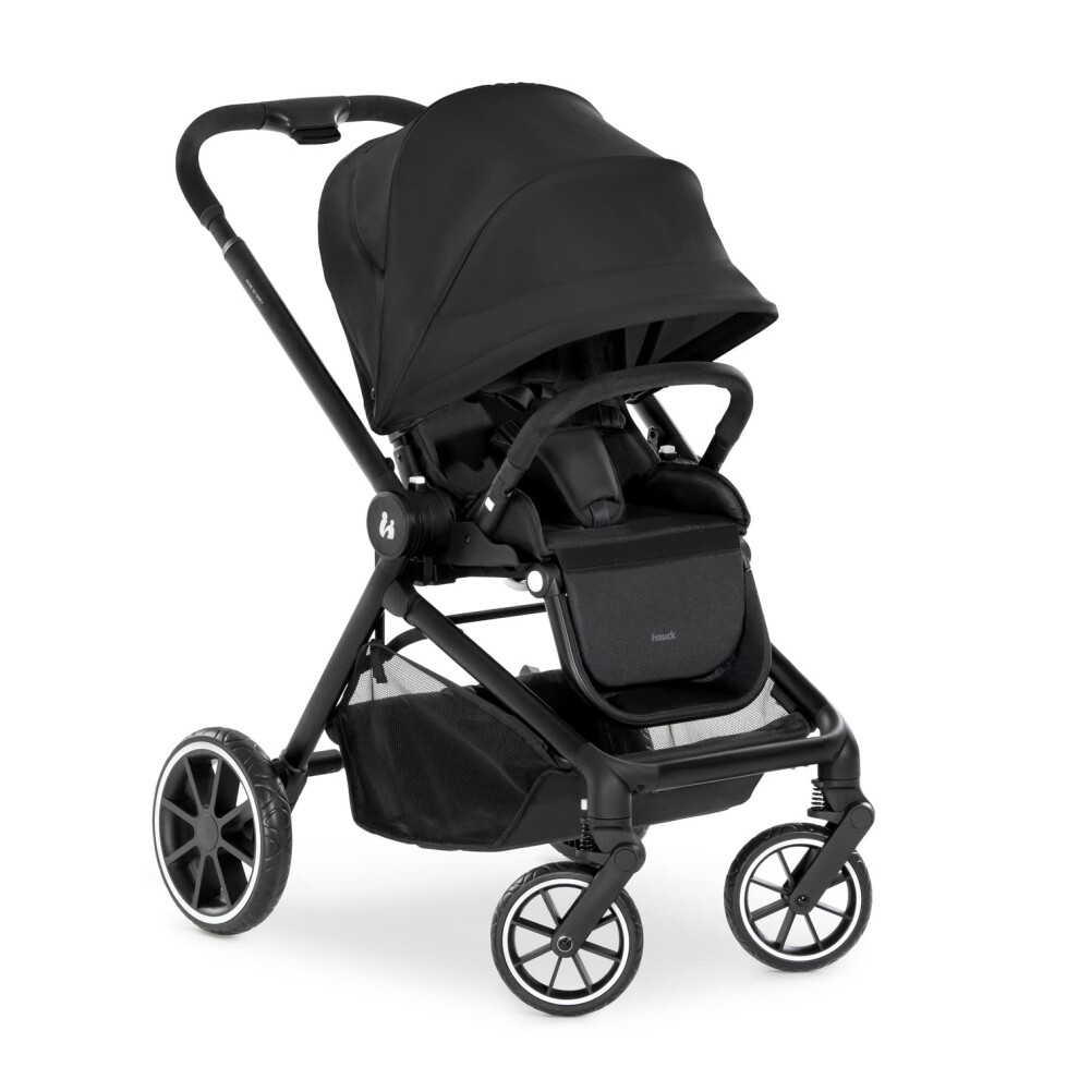 Hauck Move so Simply Pushchair, Black - Stroller, Reversible Seat, Compact & Foldable, with Raincover