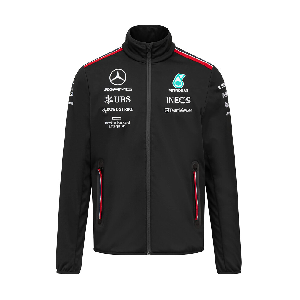 Mercedes AMG Petronas Formula One Team - 2023 Team Softshell Jacket - Black - Men - Size: S