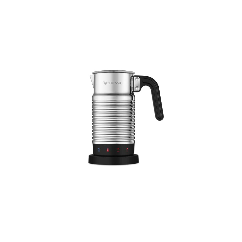 NESPRESSO Aeroccino 4 Milk Frother, Electric Foam Conditioner for 120 ml Creamy Milk Foam and 240 ml Hot Milk, Dishwasher Safe Frother, Silver