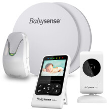 New Babysense Baby Video and Movement Monitor - Models: Babysense 7 + V24R- Bundle Pack - 2 in 1