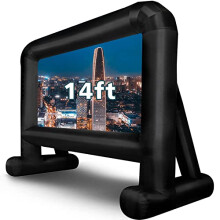 OUTTOY 14 FT Inflatable Movie Screen Blow up Mega Movie Projection Outdoor Screen, Anti-crease