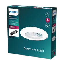Philips Amigo Fan Light Flat LED 25W plus 60W Remote Control round - white