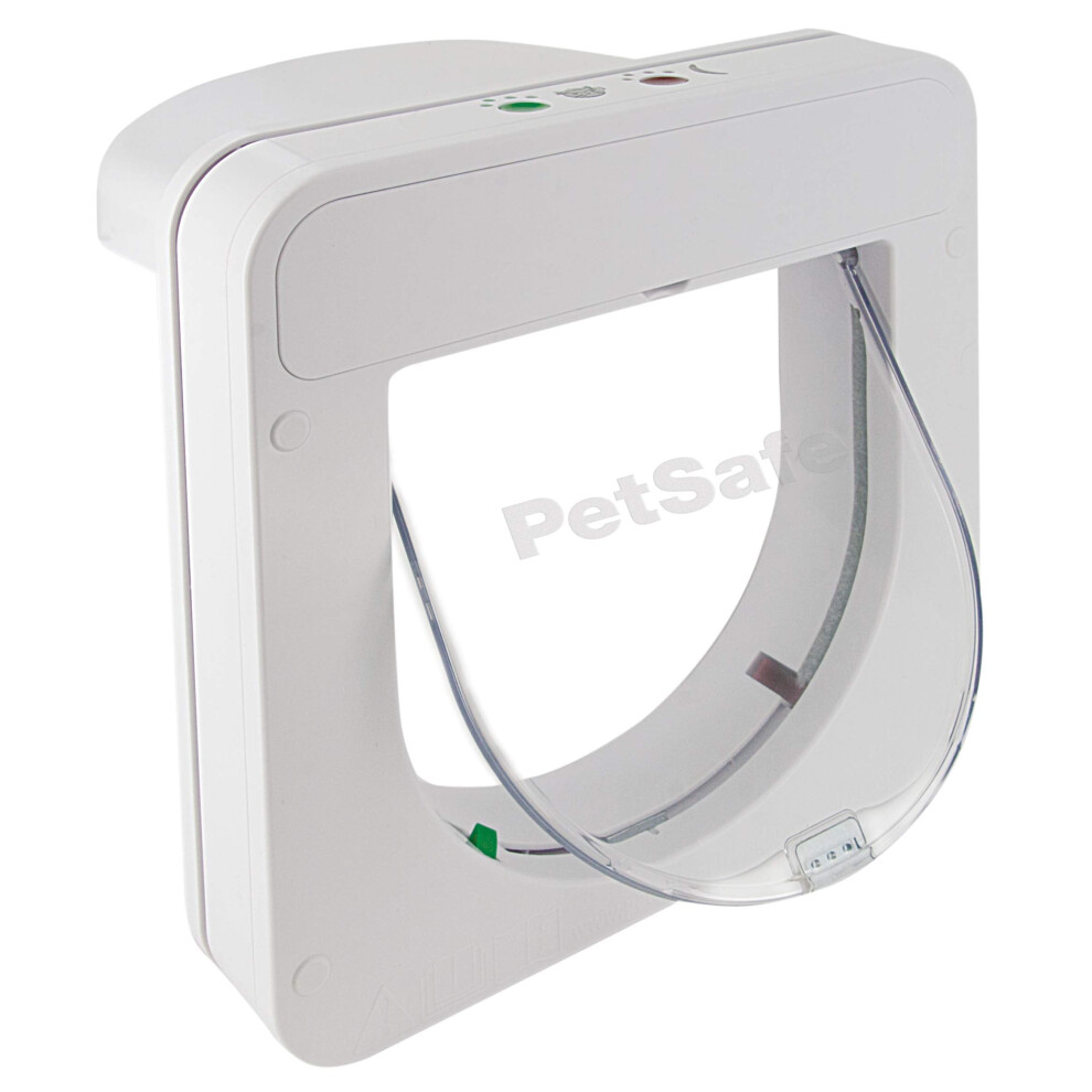 PetSafe Petporte smart flap microchip cat flap, automatic access with chip recognition, for cats up to 7 kg,White