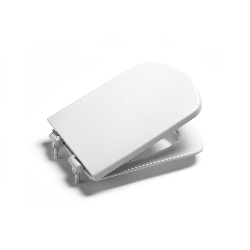 Roca 801511004 Replacement WC Toilet Seat with Standard Hinges, Compatible with Dama Senso, White, 42.5 x 36 x 2.51 cm