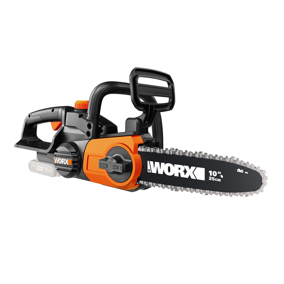 Worx Wg322e.9 18V (20V Max) 25Cm Cordless Compact Chainsaw - (Tool Only - Battery & Charger Sold Separately), Black