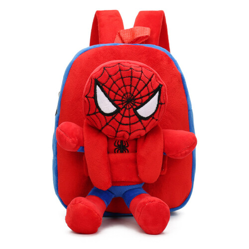 (SpiderMan) Plush Genderneutral Backpack For Toddlers Featuring Batman Designs