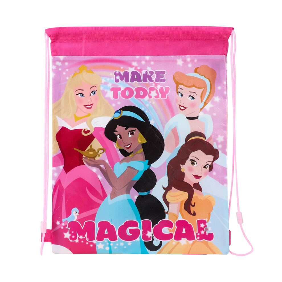 Disney Princess "Make Today Magical" Drawstring Gym Shoe Bag School PE