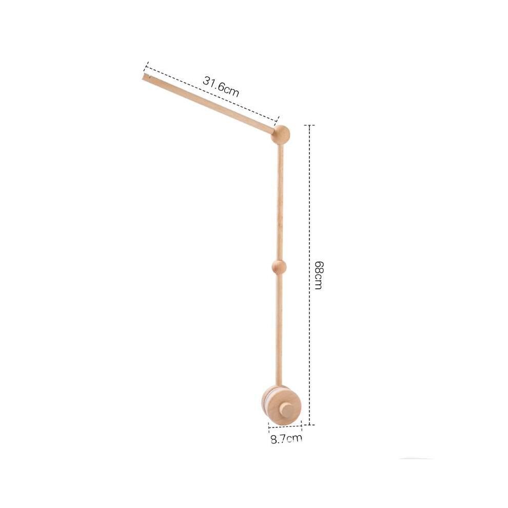 (Style A) Crib Mobile Baby Holder Wooden Adjustable Diy Stand Bracket Holder For Nursery