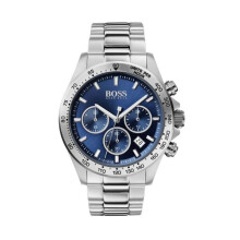 Hugo Boss Men's Hero Sport Lux Chronograph Watch HB1513755 - 43mm Stainless Steel, Blue Dial, Silver Strap