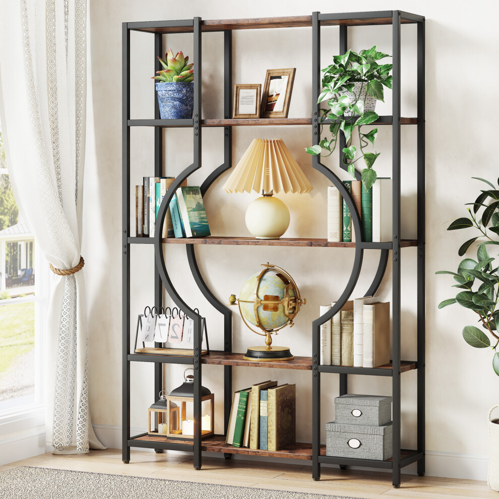 Tribesigns 5-Tier Bookshelf, Tall Bookcase with 12 Display Shelves