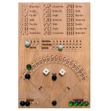Baseball Dice Board Game,Wooden Interactive Double Baseball Dice Game,Dice and Marble Board Game, Double Battle Table Game
