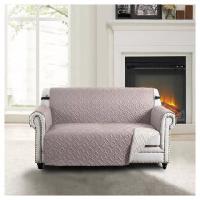 (2 Seater Sofa Cover, Beige & Cream ) Pet Sofa Slipcovers 1 2 3 Seater Furniture Cover