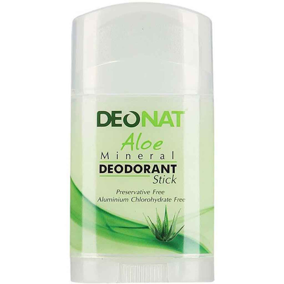 Deonat Aloe Mineral Deodorant Stick Natural Odor Protection with Aloe Vera for Suitable for all skin types 100g