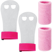 XINRUI 4Pcs Sports Gymnastics Grips Wristbands Gymnastics Hand Grips Wristbands Sets Pink Sweatbands Gymnastics Equipment Hand Grips Girls Youth Kids