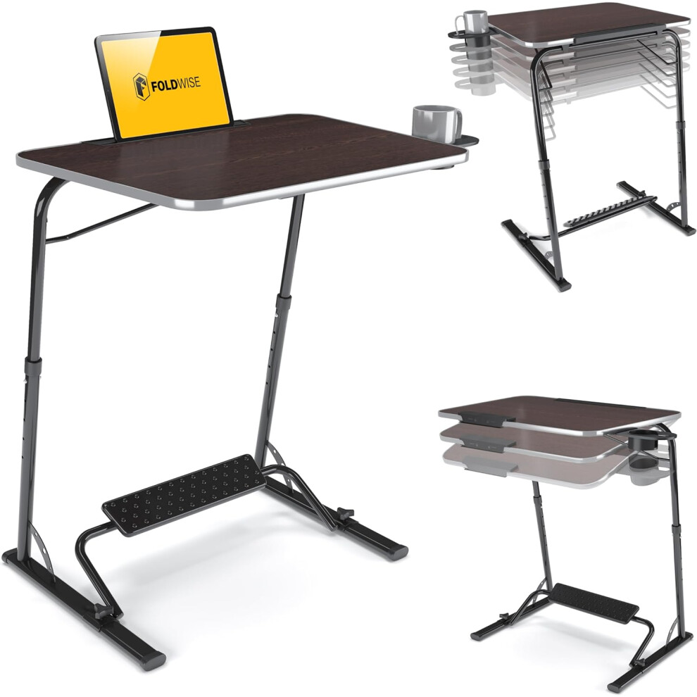 Foldwise Folding Laptop Table For Sofa - Wooden Portable Computer Desk