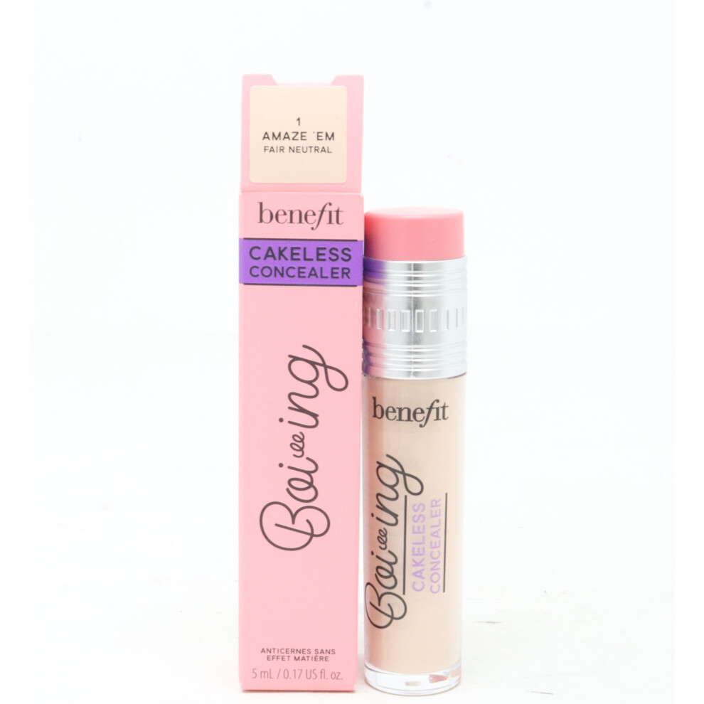 Photos - Foundation & Concealer Benefit )  Boi-Ing Cakeless Concealer 0.17oz/5ml New With Box (1 Amaze 'Em (Fair Neutral)