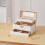 Living And Home (White) Lockable Jewellery Storage Box with Drawer 1