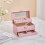 Living And Home (Pink) Lockable Jewellery Storage Box with Drawer 3