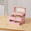Living And Home (Pink) Lockable Jewellery Storage Box with Drawer 1
