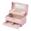 Living And Home (Pink) Lockable Jewellery Storage Box with Drawer 4