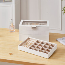4-Tier Jewellery Storage Box with Transparent Lid