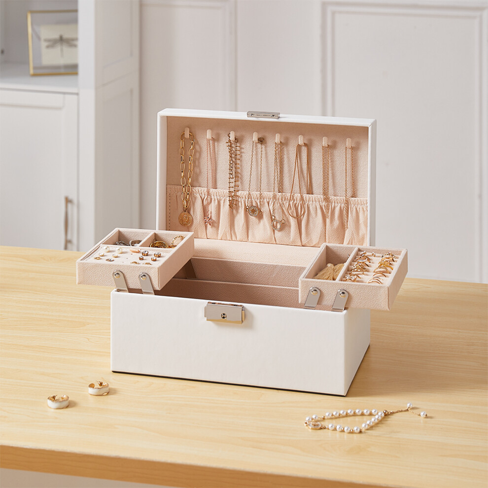 PU Leather Jewellery Box with Handle