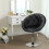 (Black) Dining Chairs Barstool Height Adjustable Tub Chair 3