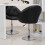 (Black) Dining Chairs Barstool Height Adjustable Tub Chair 5