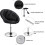 (Black) Dining Chairs Barstool Height Adjustable Tub Chair 6