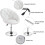 (White) Dining Chairs Barstool Height Adjustable Tub Chair 8