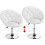 (White) Dining Chairs Barstool Height Adjustable Tub Chair 9