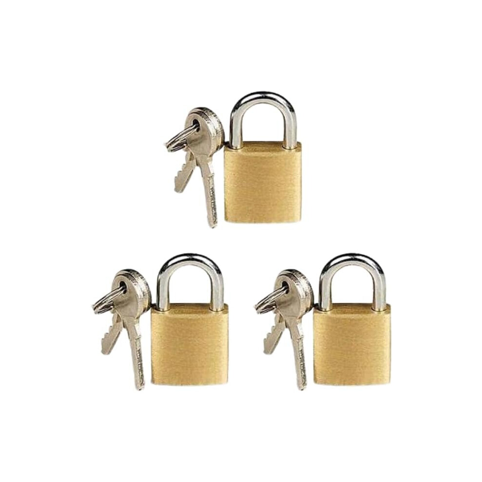 3 X 20mm Mini Small Padlock Travel Suitcase Luggage Bag Lock Padlocks